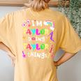 Youth I'm Taylor Doing Taylor Things Cute Girls Personalized Name Women's Oversized Comfort T-Shirt Back Print Mustard