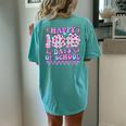100 Days Of School Retro Disco 100Th Day Teacher Boys Girls Women's Oversized Comfort T-Shirt Back Print Chalky Mint