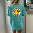 2Nd Grade School Field Trip Vibes Groovy Field Day 2024 Women's Oversized Comfort T-Shirt Back Print Chalky Mint