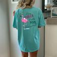Adios School Hello Pool Flamingo School Psychologist Women's Oversized Comfort T-Shirt Back Print Chalky Mint
