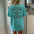 Armor Of God Christian Worship Bible Verse Women's Oversized Comfort T-Shirt Back Print Chalky Mint