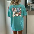 Baseball Nana Leopard Game Day Baseball Lover Women's Oversized Comfort T-Shirt Back Print Chalky Mint