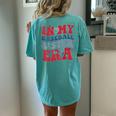 In My Baseball Sister Era Women's Oversized Comfort T-Shirt Back Print Chalky Mint