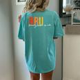 Bruh Formerly Known As Mom Joke Saying Women's Oversized Comfort T-Shirt Back Print Chalky Mint