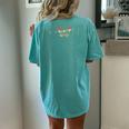 Butterfly Watching Heartbeat Retro Ecg Ekg Women's Oversized Comfort T-Shirt Back Print Chalky Mint