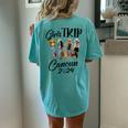 Cancun Girls Trip 2024 Birthday Squad Vacation Party Women's Oversized Comfort T-Shirt Back Print Chalky Mint