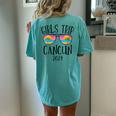 Cancun Girls Trip 2024 Summer Vacation Girls Beach Weekend Women's Oversized Comfort T-Shirt Back Print Chalky Mint