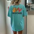 Crawfish Outfit Girl Craw Fish Season Leopard Love Women's Oversized Comfort T-Shirt Back Print Chalky Mint
