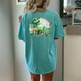 Cute Coffee St Patrick's Day Lucky Latte Green Costume Women's Oversized Comfort T-Shirt Back Print Chalky Mint