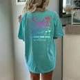Cute Girls Trip Sisters On The Loose Sisters Trip 2024 Women's Oversized Comfort T-Shirt Back Print Chalky Mint