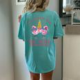 Cute Unicorn Face I'm Going To Be A Big Sister January 2025 Women's Oversized Comfort T-Shirt Back Print Chalky Mint