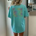 Diy Eighth Grade Autographs 2024 Last Day Signature Women's Oversized Comfort T-Shirt Back Print Chalky Mint