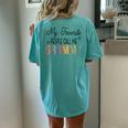 My Favorite People Call Me Grammy Leopard Mother's Day Women's Oversized Comfort T-Shirt Back Print Chalky Mint