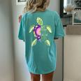 My Favorite People Call Me Nana Turtle Lover Mother's Day Women's Oversized Comfort T-Shirt Back Print Chalky Mint
