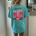 Feeling Berry Good Strawberry Festival Season Girls Women's Oversized Comfort T-Shirt Back Print Chalky Mint