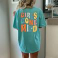 Bachelorette Party Groovy Girls Gone Mild Girls Women's Oversized Comfort T-Shirt Back Print Chalky Mint