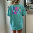 Game Day Groovy Retro Softball In My Softball Era Women's Oversized Comfort T-Shirt Back Print Chalky Mint