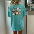 Game Day Baseball Life Softball Life Mom Leopard Women's Oversized Comfort T-Shirt Back Print Chalky Mint