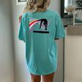 Girls Gymnastics Balance Beam Swirl Women's Oversized Comfort T-Shirt Back Print Chalky Mint