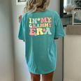 Groovy In My Grammy Era Retro Family Matching Grandmother Women's Oversized Comfort T-Shirt Back Print Chalky Mint