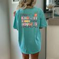 Groovy State Testing Day Teacher You Know It Now Show It Women's Oversized Comfort T-Shirt Back Print Chalky Mint