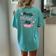 Happy Mother's Day Mommy Cute Grandma Floral Mom Women's Oversized Comfort T-Shirt Back Print Chalky Mint