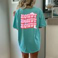 Howdy Southern Western Girl Country Rodeo Pink Cowgirl Disco Women's Oversized Comfort T-Shirt Back Print Chalky Mint