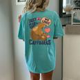 Just A Girl Who Loves Capybaras Capybara Lover Rodent Animal Women's Oversized Comfort T-Shirt Back Print Chalky Mint