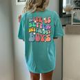 Life Is Better With My Boys Groovy Boy Mom Life Women's Oversized Comfort T-Shirt Back Print Chalky Mint