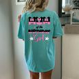 Mom And Dad Birthday Girl Mouse Family Matching Women's Oversized Comfort T-Shirt Back Print Chalky Mint