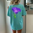 Morning Glory Flower Gardener Women's Oversized Comfort T-Shirt Back Print Chalky Mint