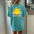 You Got This Motivational Testing Day Smile Face Teacher Kid Women's Oversized Comfort T-Shirt Back Print Chalky Mint