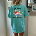 Ms Rachel Birthday Can You Say Happy Birthday Mom Dad Women's Oversized Comfort T-Shirt Back Print Chalky Mint