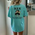 Nan Like A Normal Grandma Only More Awesome Women's Oversized Comfort T-Shirt Back Print Chalky Mint