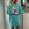 Neurodiversity Brain Autism Awareness Asd Adhd Kid Women's Oversized Comfort T-Shirt Back Print Chalky Mint