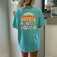Nuggets Squad Matching For Girls Chicken Nuggets Women's Oversized Comfort T-Shirt Back Print Chalky Mint