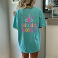 Pre-K Grad Preschool Graduation 2024 Unicorn Toddler Girl Women's Oversized Comfort T-Shirt Back Print Chalky Mint