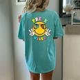 Pre K School Field Trip Vibes Groovy Field Day 2024 Women's Oversized Comfort T-Shirt Back Print Chalky Mint