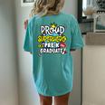 Proud Superhero Team 2024 Boys Girls Pre-K Crew Graduation Women's Oversized Comfort T-Shirt Back Print Chalky Mint