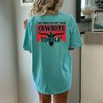 Retro Two Things We Don't Chase Cowboys And Tequila Rodeo Women's Oversized Comfort T-Shirt Back Print Chalky Mint