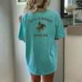 Save A Horse Ride Me Cowboy Western Inappropriate Women's Oversized Comfort T-Shirt Back Print Chalky Mint
