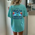 School's Out Forever Retired 2024 Teacher Retirement Women's Oversized Comfort T-Shirt Back Print Chalky Mint