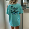 Senior Graduation Trip Cruise 2024 Ship Party Cruise Womens Women's Oversized Comfort T-Shirt Back Print Chalky Mint