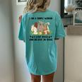 I Am A Simple Woman I Love Dogs And Believe In Jesus Women's Oversized Comfort T-Shirt Back Print Chalky Mint
