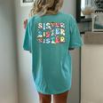 Sister Toy Story Boy Mom Sister Sis Happy Mother's Day Women's Oversized Comfort T-Shirt Back Print Chalky Mint