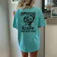 Skeleton Expensive Difficult And Talks Back Mother's Women's Oversized Comfort T-Shirt Back Print Chalky Mint
