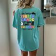 So Long 4Th Grade It's Been Fun Graduation Last Day School Women's Oversized Comfort T-Shirt Back Print Chalky Mint