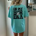 In My Soccer Mom Era Retro Soccer Mama Mother's Day Women's Oversized Comfort T-Shirt Back Print Chalky Mint