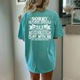 Sorry I'm Already Taken By Freaking Awesome Girl Boyfriend Women's Oversized Comfort T-Shirt Back Print Chalky Mint