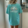 South Dakota Vintage State Animal Coyote Sweet Home Boho Women's Oversized Comfort T-Shirt Back Print Chalky Mint